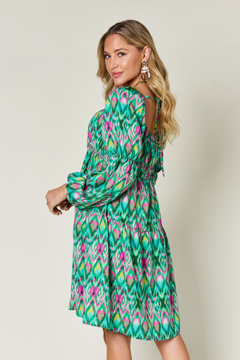 Juliette Full Size Printed Long Sleeve Dress