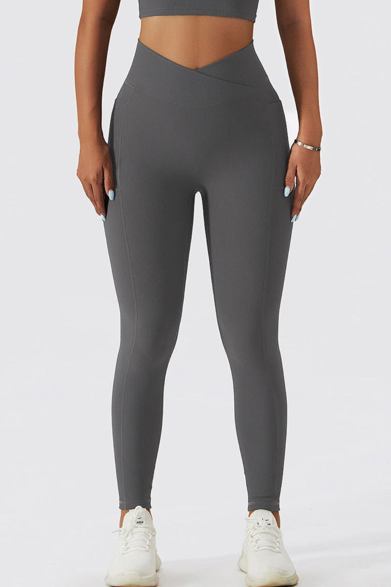 Frankie Basic Bae Crossover Waist Active Leggings