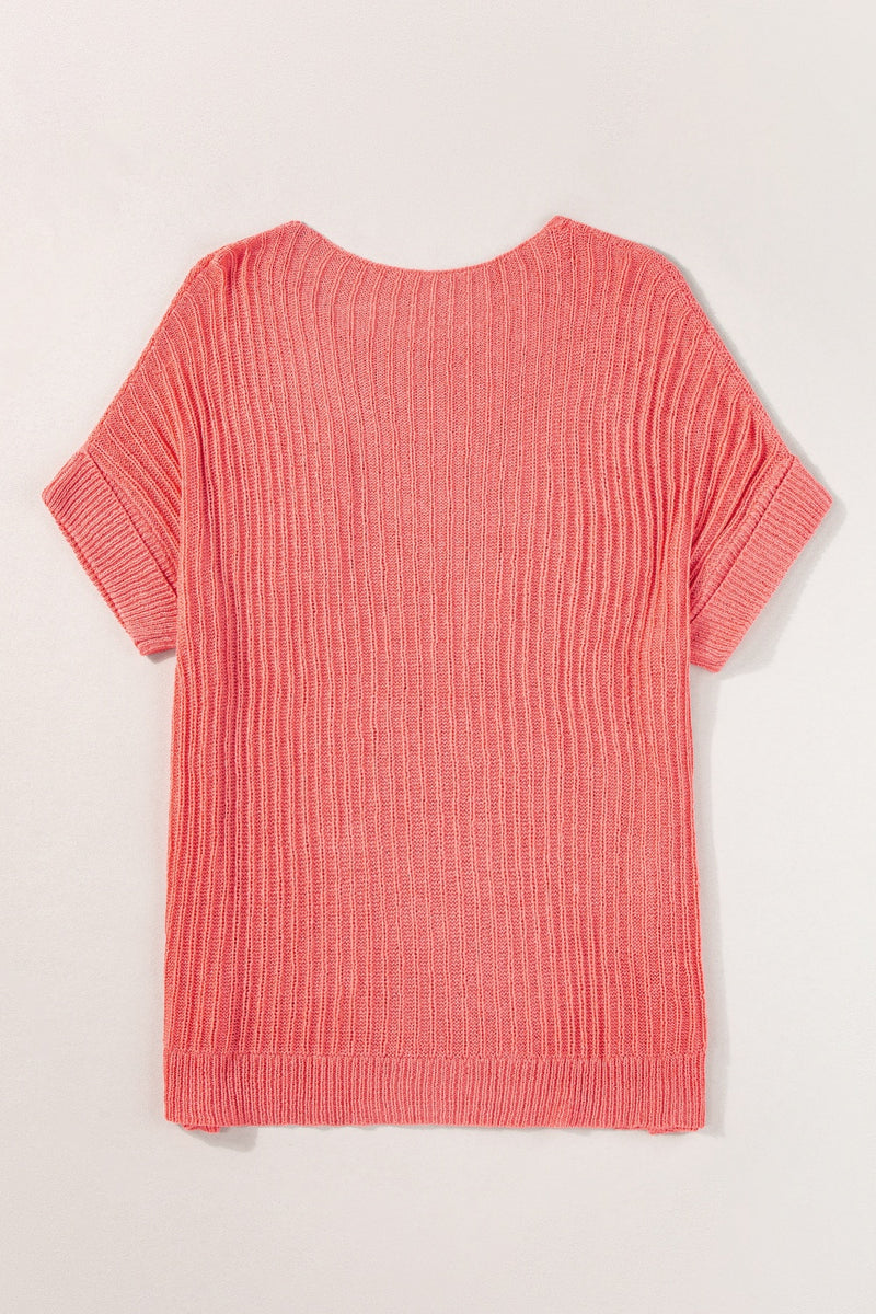 Thea Round Neck Half Sleeve Knit Top