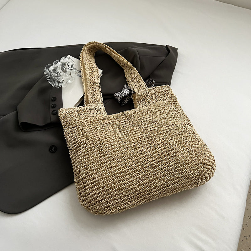 Claudia Straw Woven Tote Bag