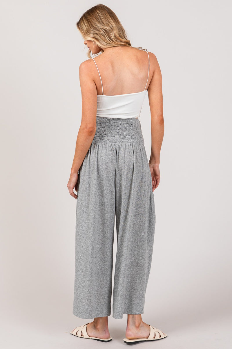 Robin Drawstring Smocked High Waist Pants