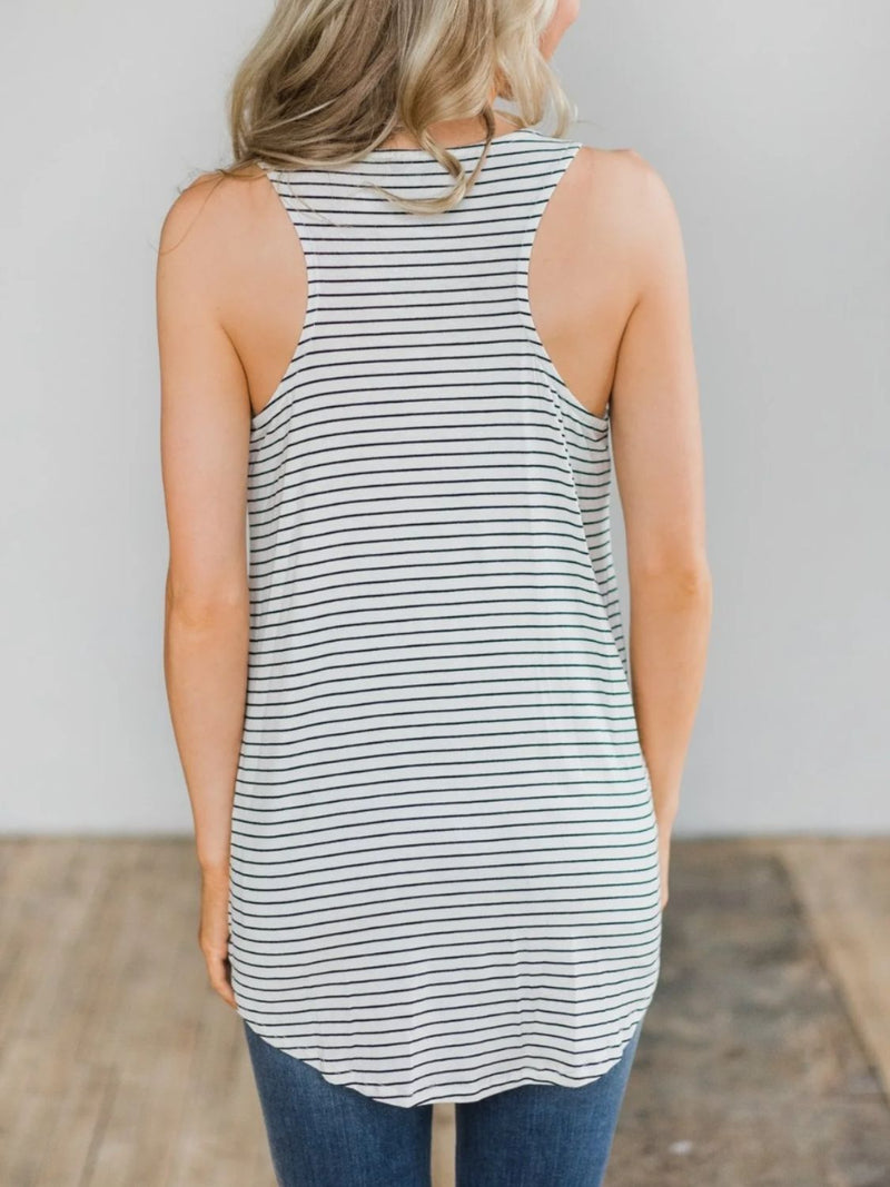 Marnie High-Low Striped Tank