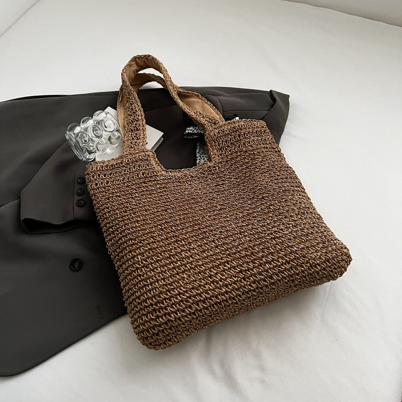 Claudia Straw Woven Tote Bag