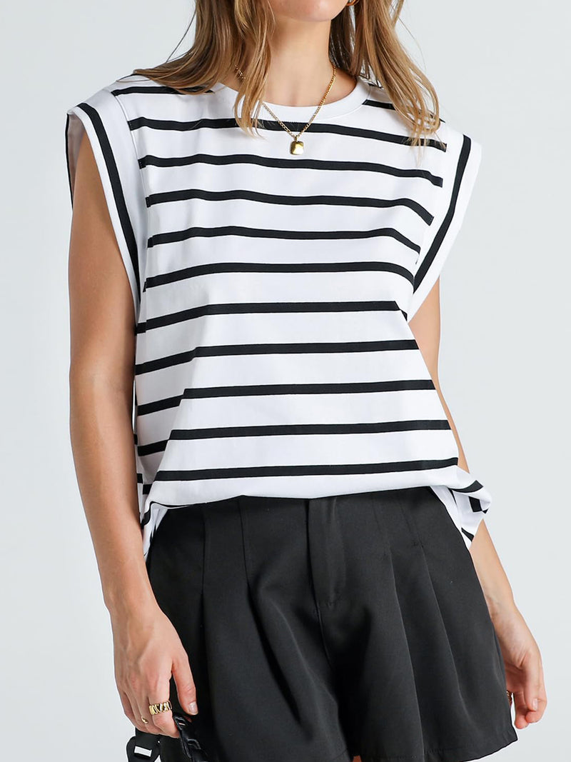 Maryam Striped Round Neck Tank