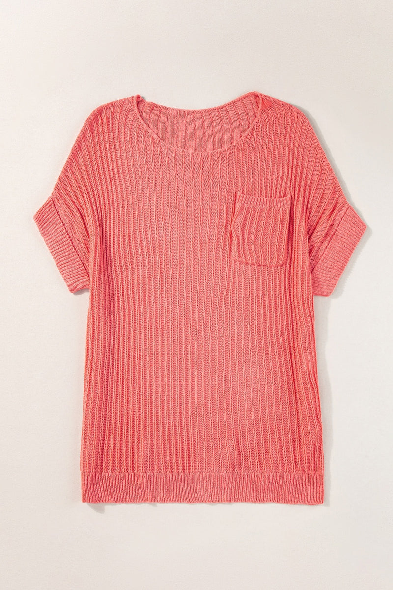 Thea Round Neck Half Sleeve Knit Top