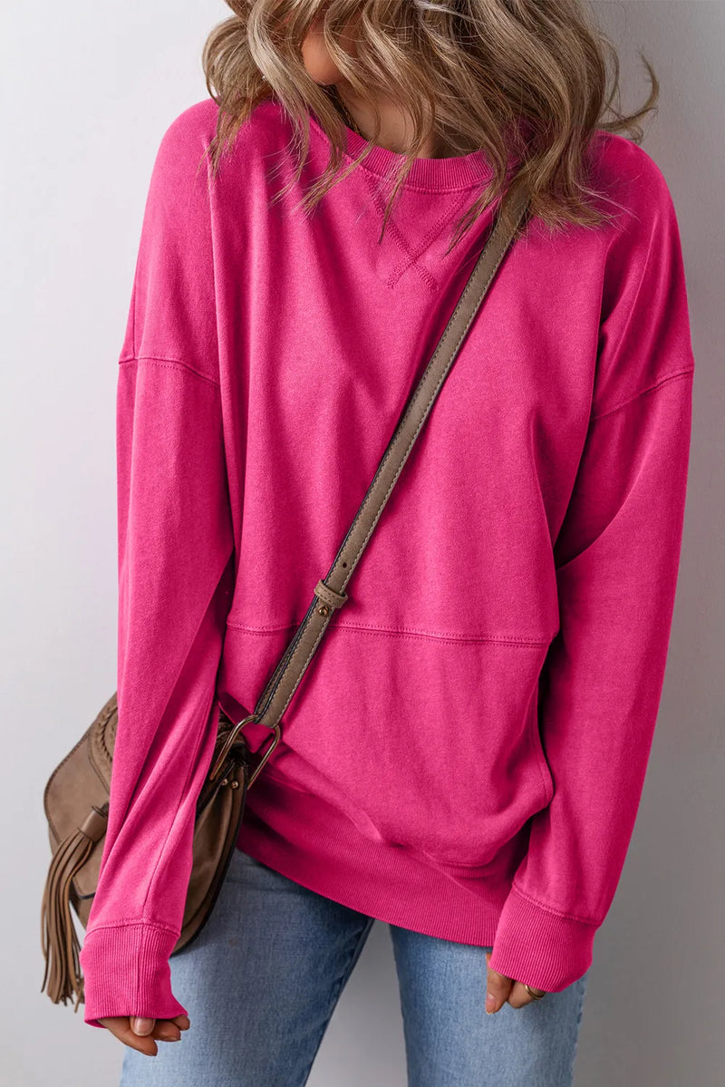 Marissa Round Neck Long Sleeve Sweatshirt