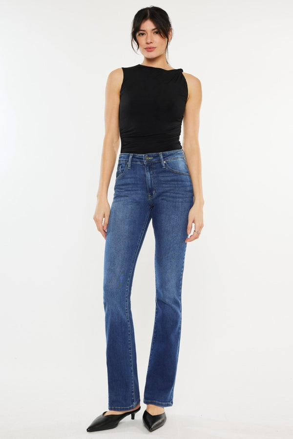 Carrie Kancan High Rise Slim Bootcut Jeans