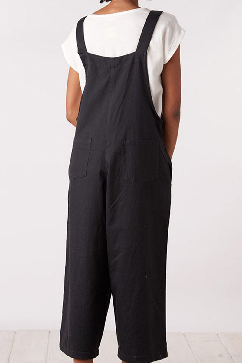 Ford Full Size Square Neck Wide Strap Jumpsuit