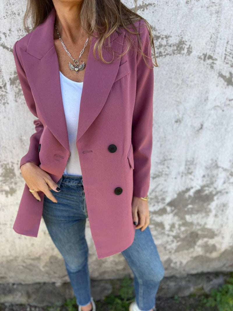 Kathleen Full Size Collared Neck Long Sleeve Blazer