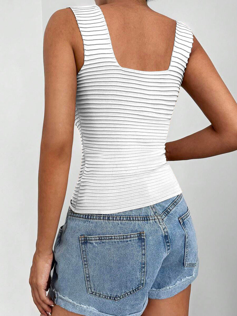 Serena Square Neck Wide Strap Tank