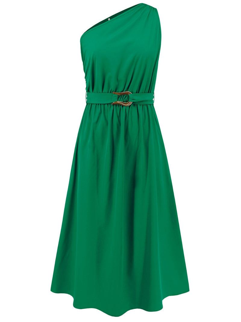 Shay Single Shoulder Midi Dress