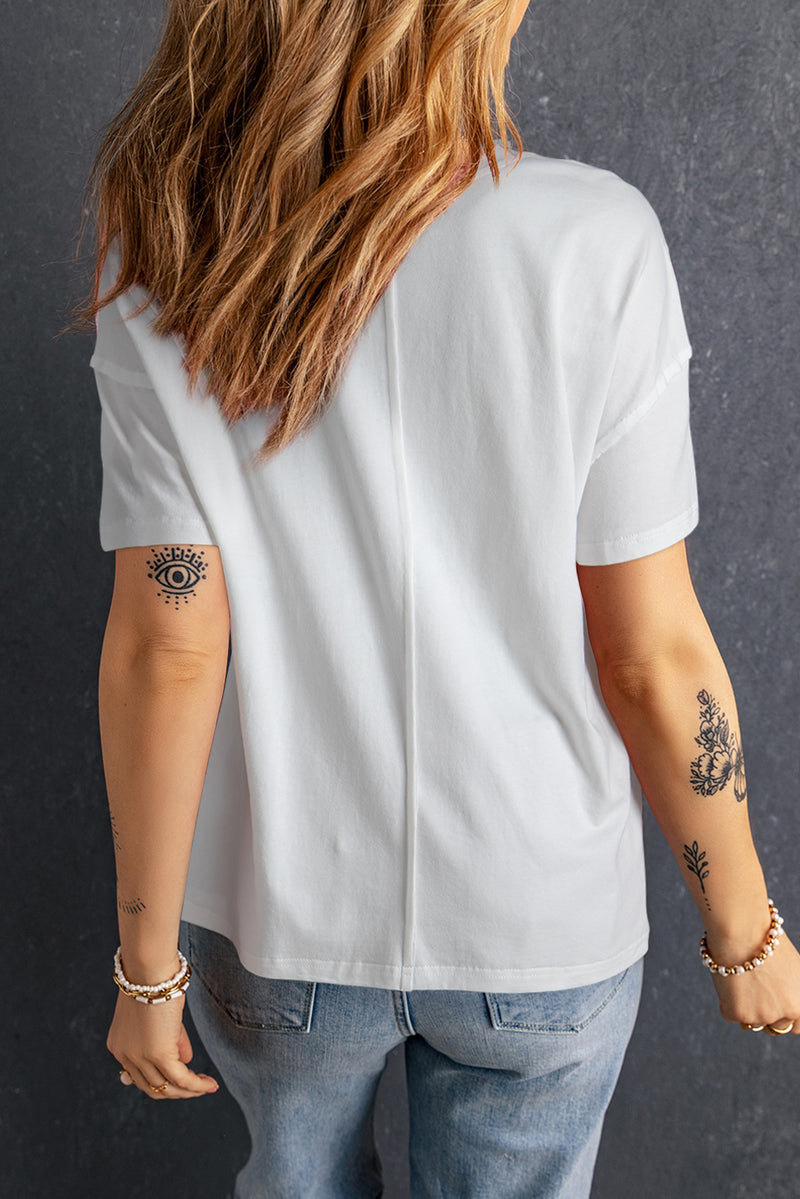 Betsy Star Round Neck Short Sleeve T-Shirt