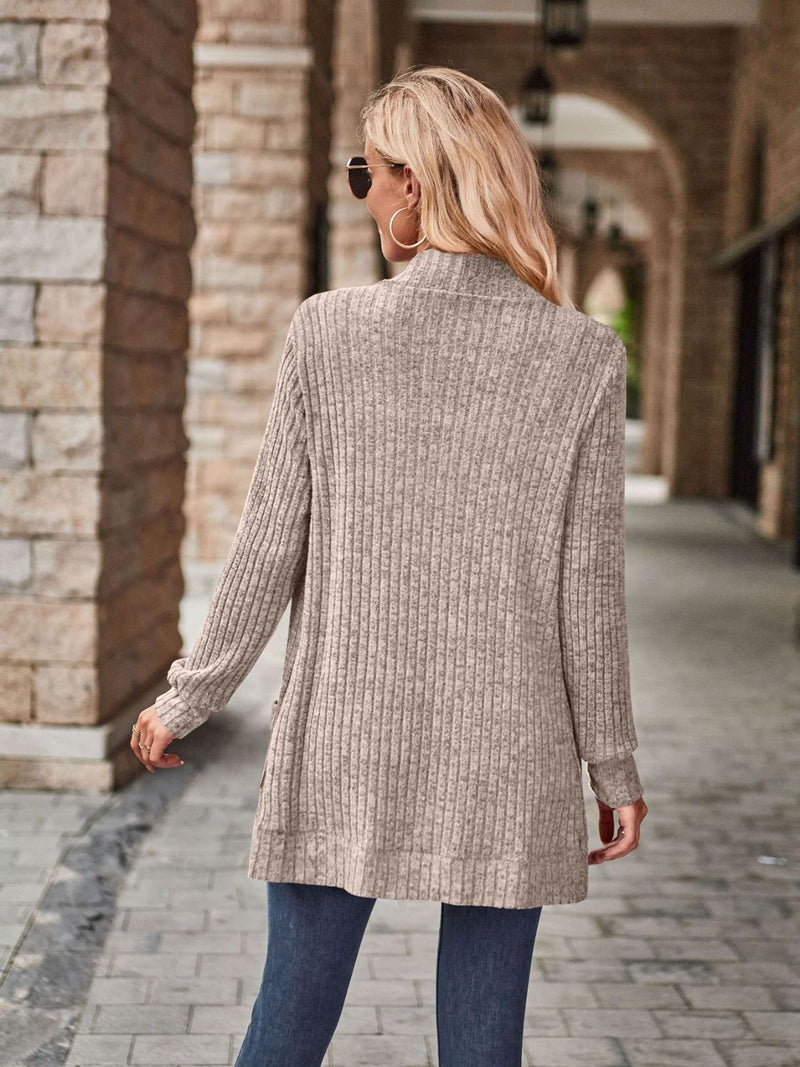 Kristina Open Front Cardigan with Pockets