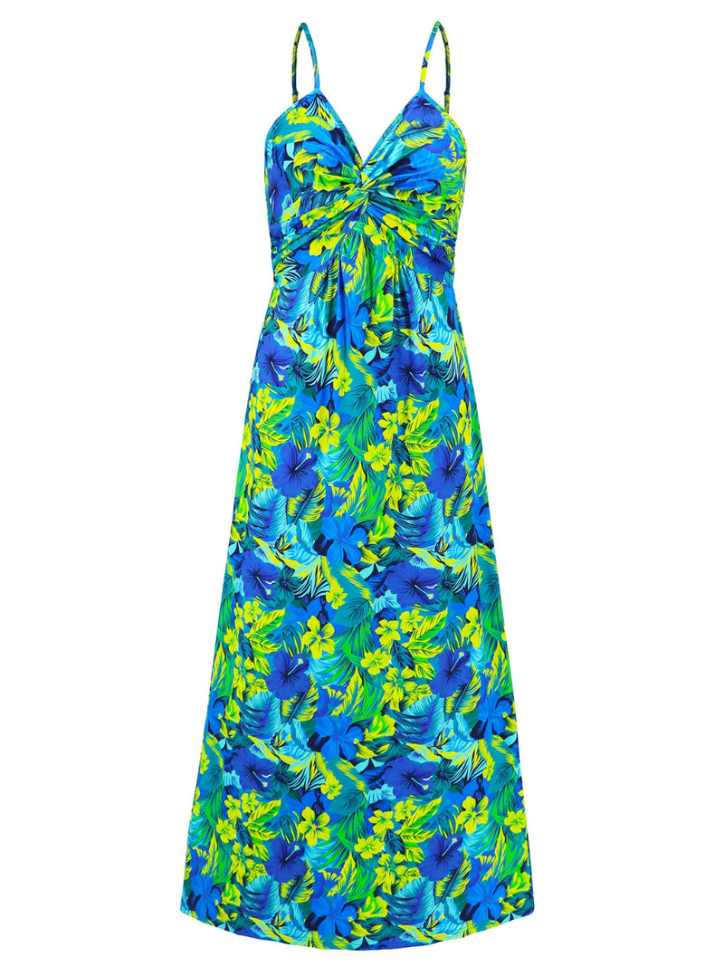 Siena Twisted Printed V-Neck Cami Dress