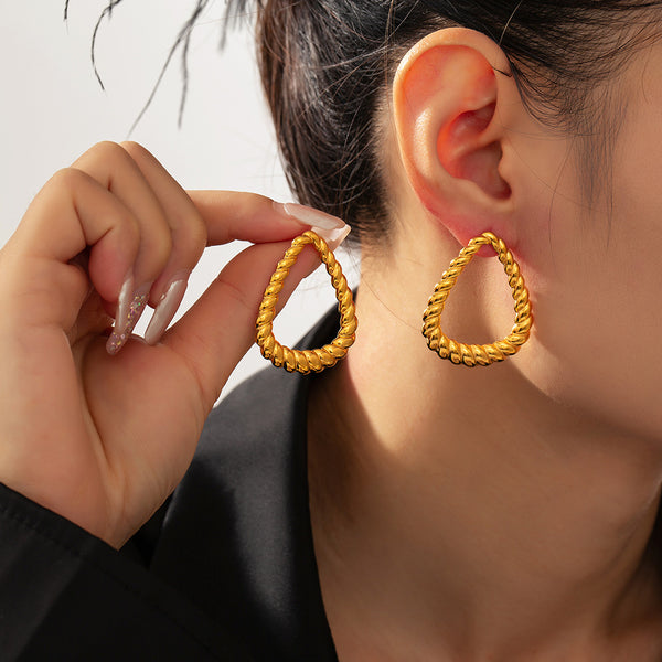 Lennie 18K Gold-Plated Twisted Earrings