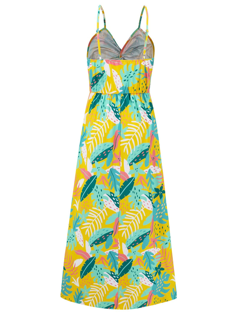 Siena Twisted Printed V-Neck Cami Dress