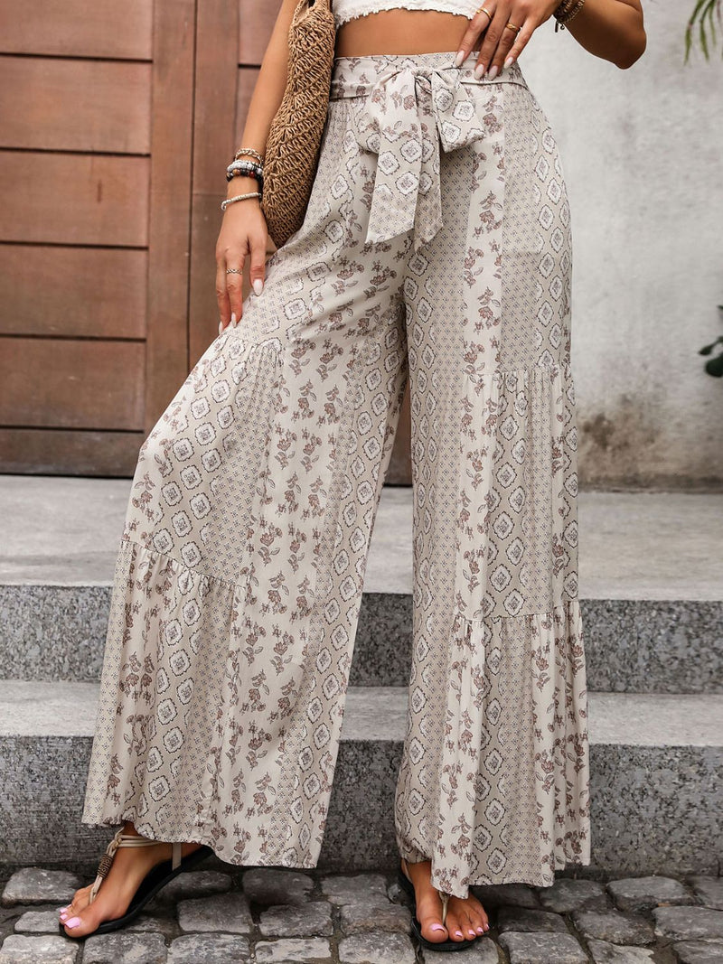 Ivy Printed Wide Leg Pants