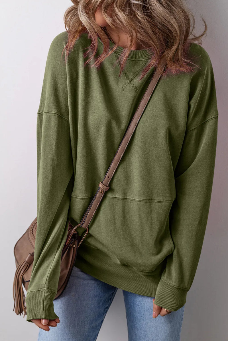 Marissa Round Neck Long Sleeve Sweatshirt