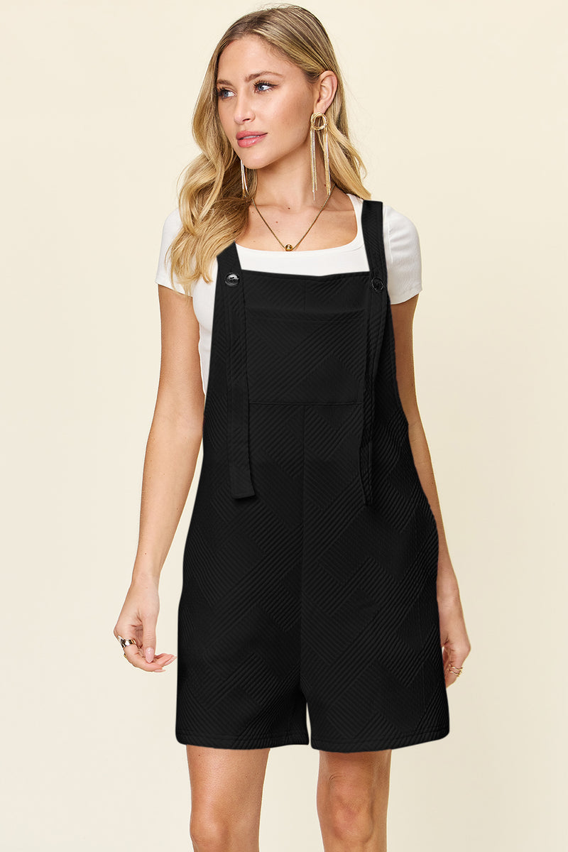 Mariah Full Size Texture Sleeveless Romper