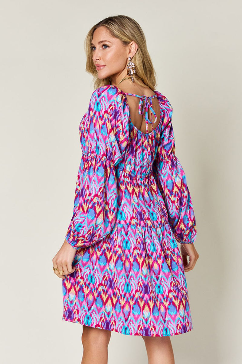 Juliette Full Size Printed Long Sleeve Dress