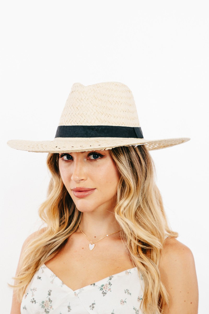 Landyn Basket Weave Straw Sun Hat