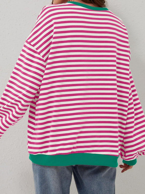 Finn Contrast Striped Long Sleeve Sweatshirt