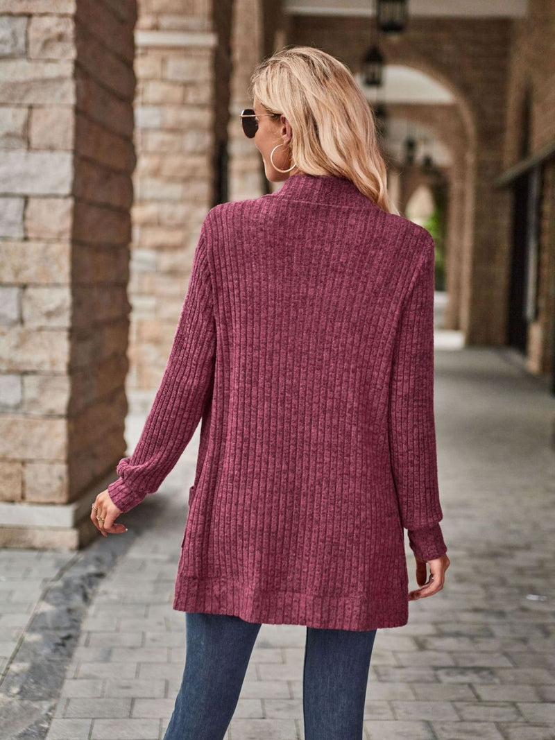 Kristina Open Front Cardigan with Pockets