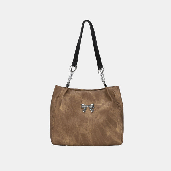 Ceri Bow Polyester Medium Tote Bag