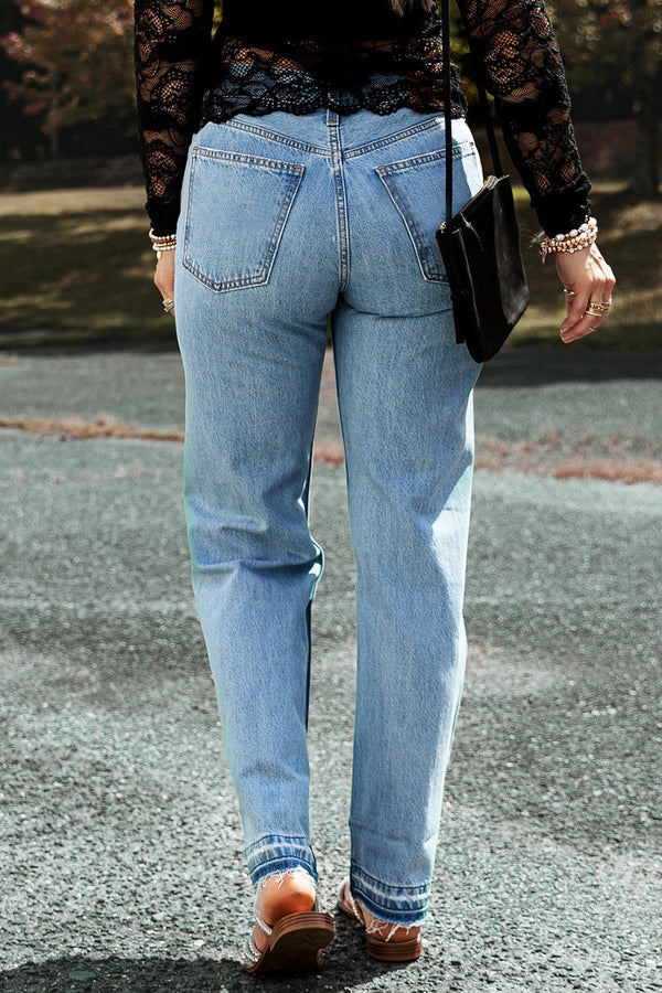 Harrlow Distressed Straight Jeans