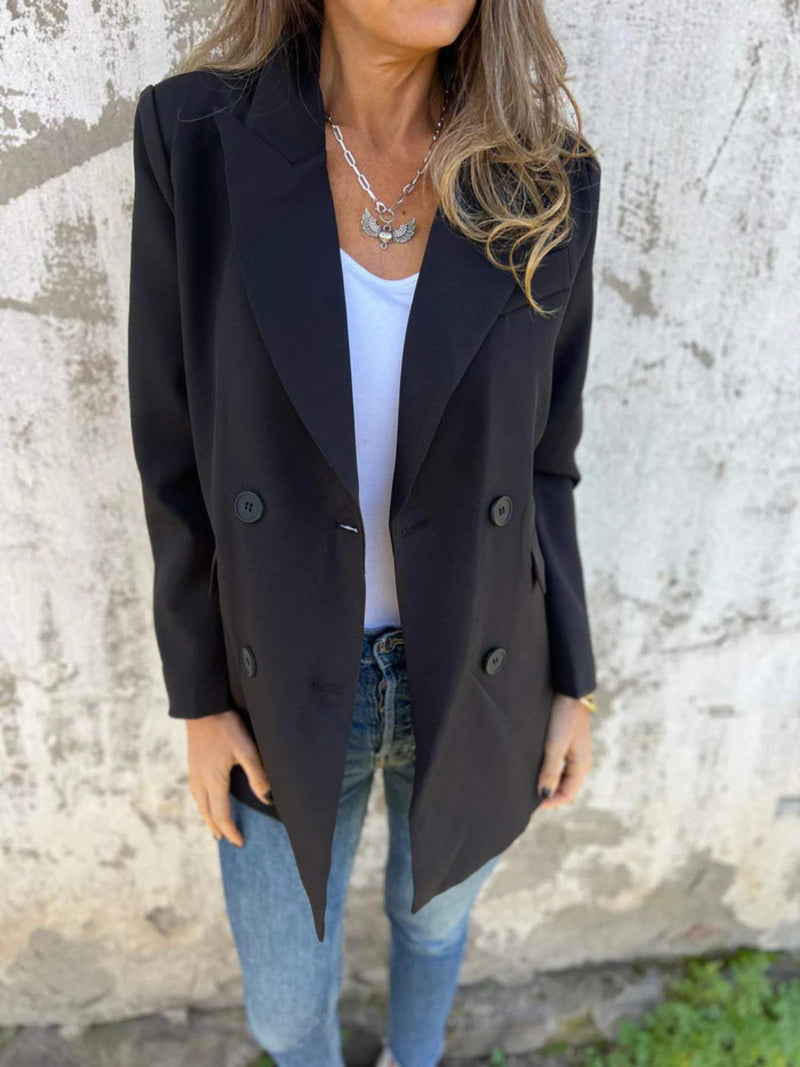 Kathleen Full Size Collared Neck Long Sleeve Blazer