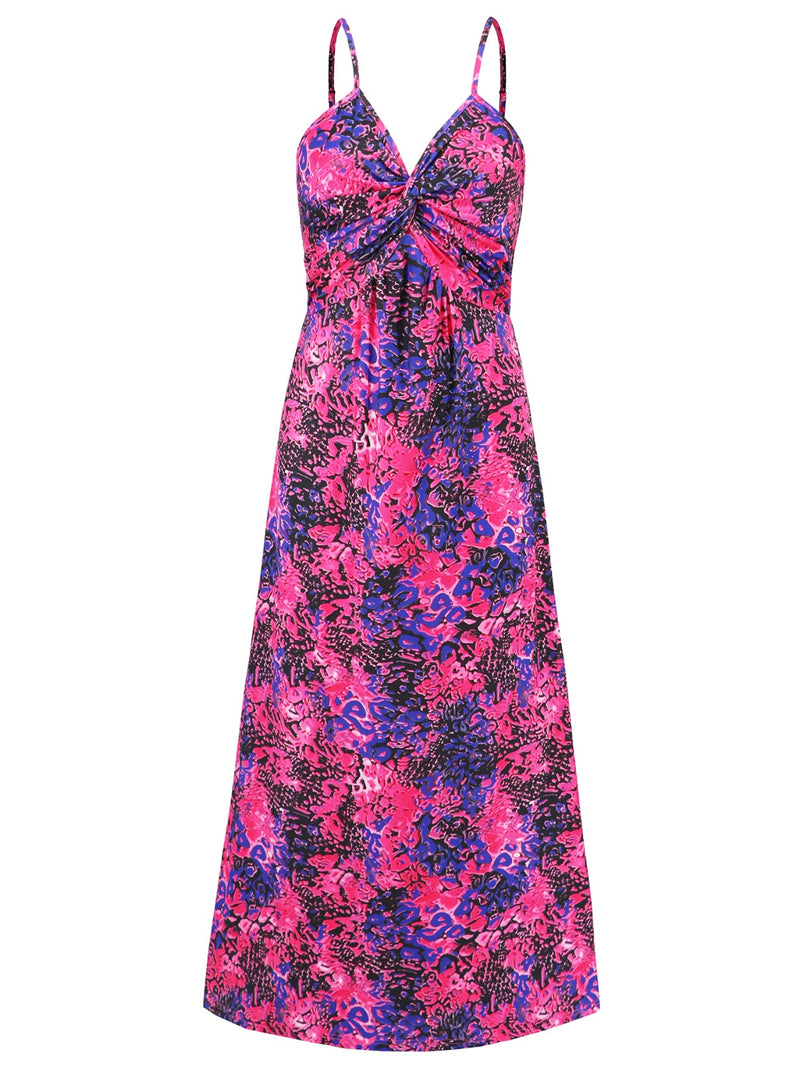 Siena Twisted Printed V-Neck Cami Dress