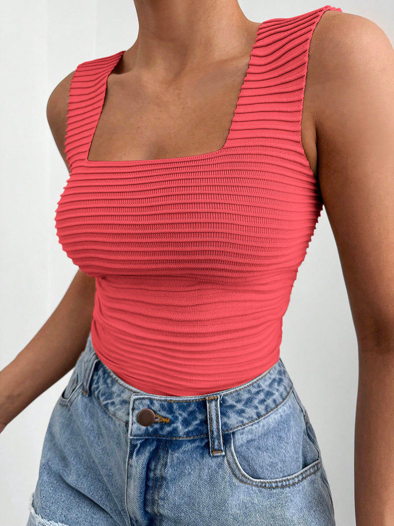 Serena Square Neck Wide Strap Tank