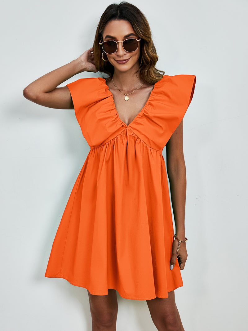 Felicia V-Neck Cap Sleeve Dress