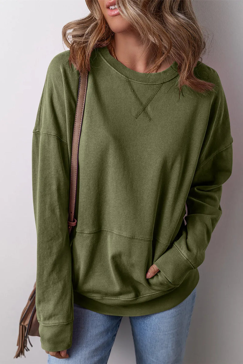 Marissa Round Neck Long Sleeve Sweatshirt