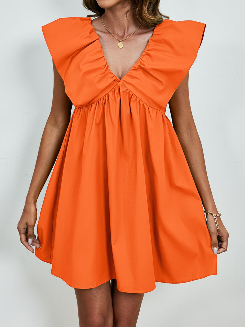 Felicia V-Neck Cap Sleeve Dress