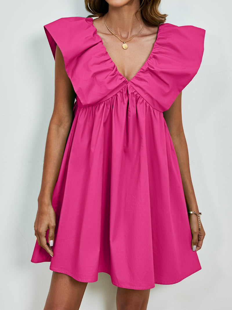 Felicia V-Neck Cap Sleeve Dress