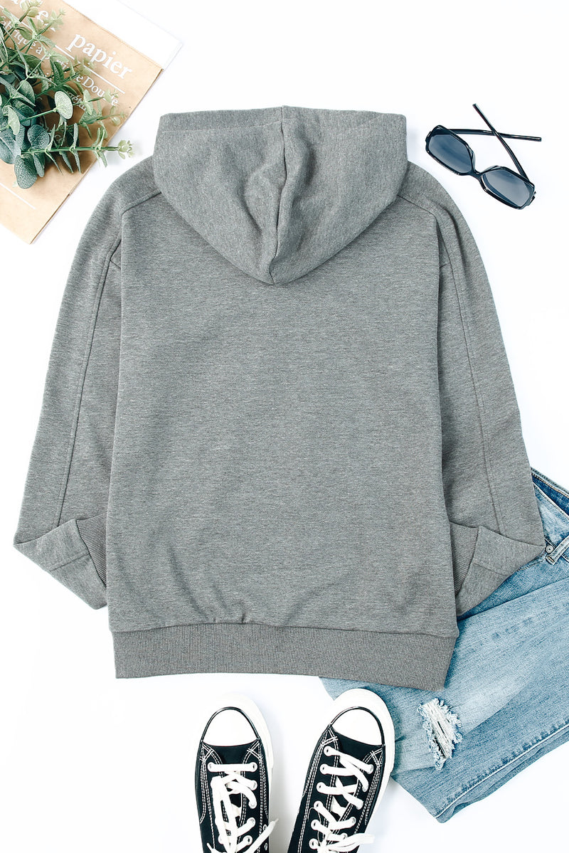 Macy Lace-Up Dropped Shoulder Hoodie