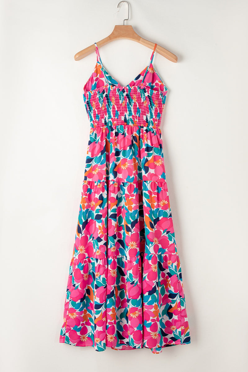 Raven Printed V-Neck Maxi Cami Dress