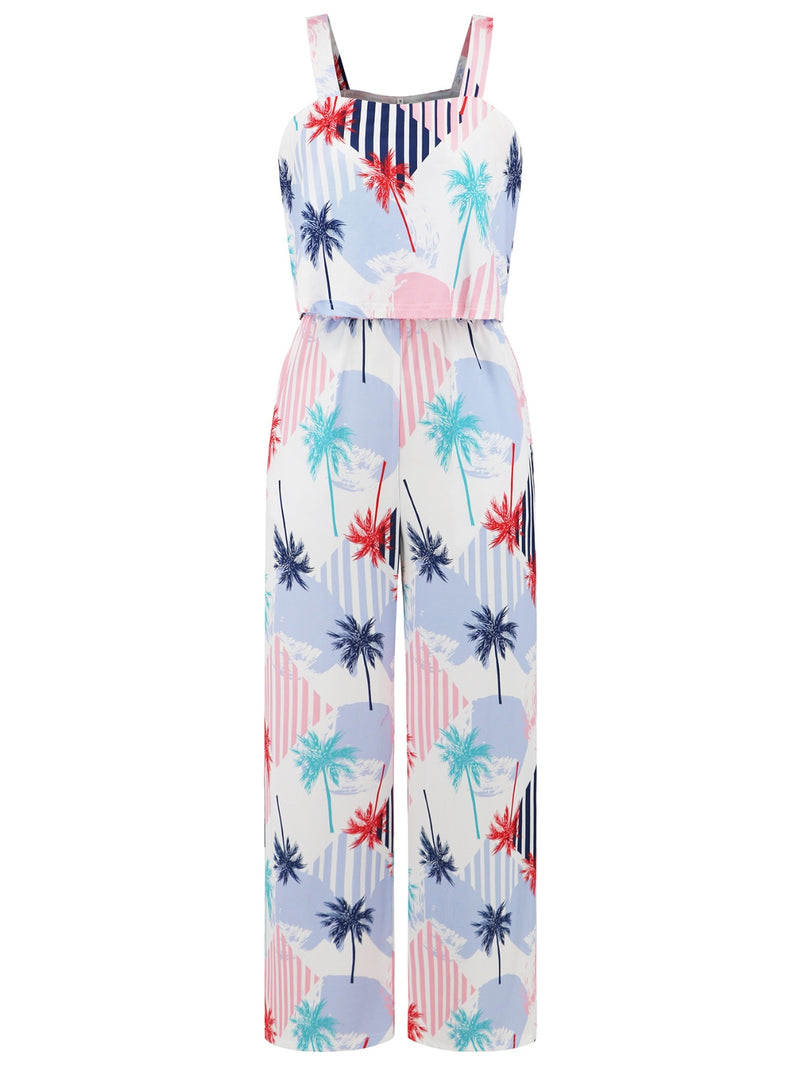 Adalee Printed Wide Strap Top and Pants Set