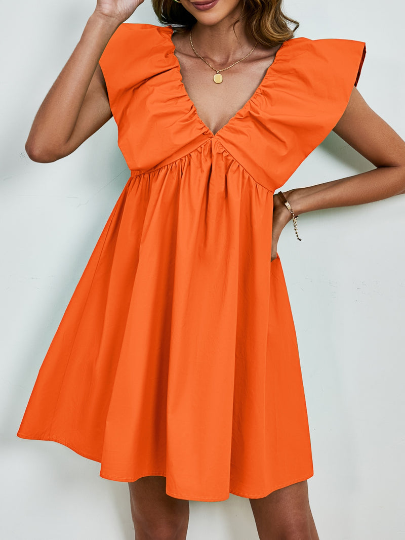 Felicia V-Neck Cap Sleeve Dress