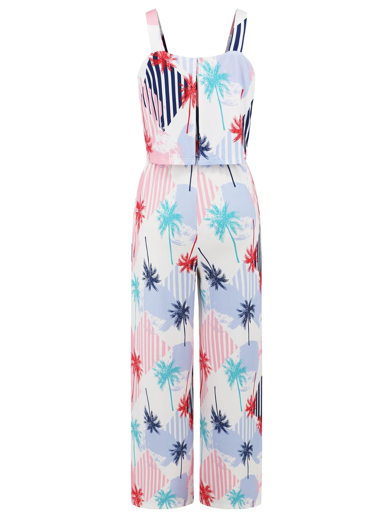 Adalee Printed Wide Strap Top and Pants Set