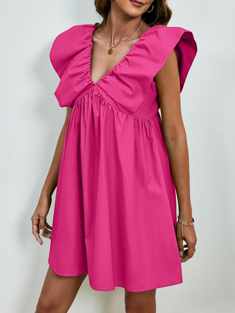 Felicia V-Neck Cap Sleeve Dress