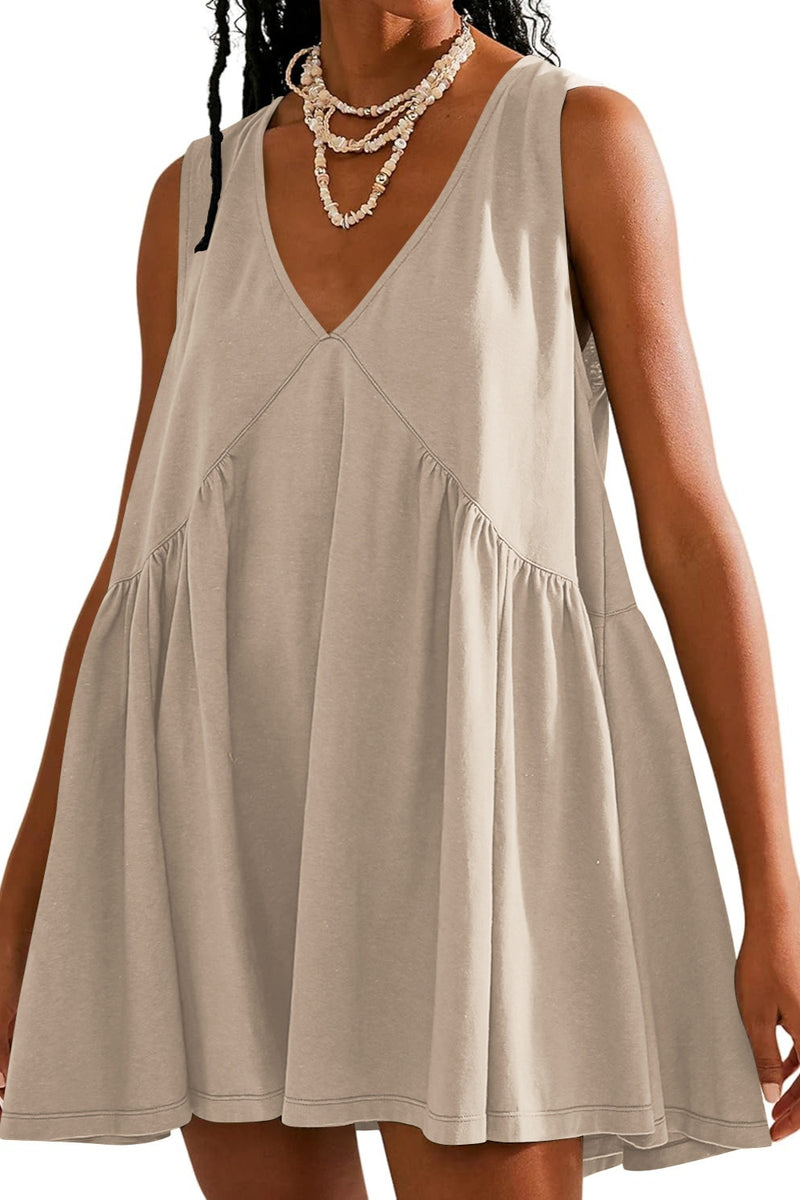 Tanner Plunge Wide Strap Mini Tank Dress