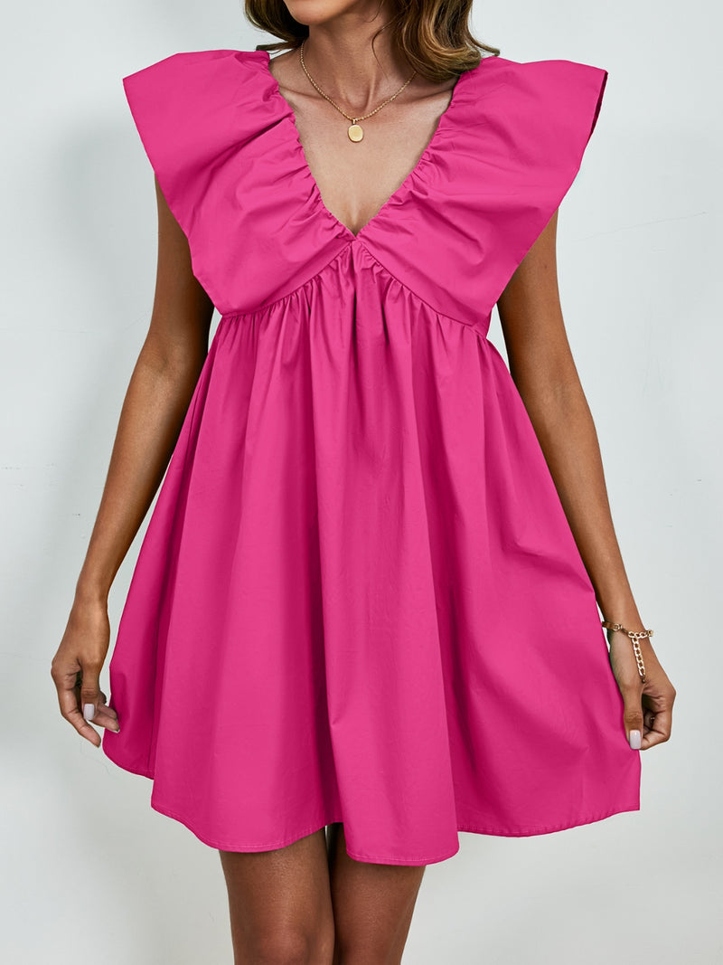 Felicia V-Neck Cap Sleeve Dress