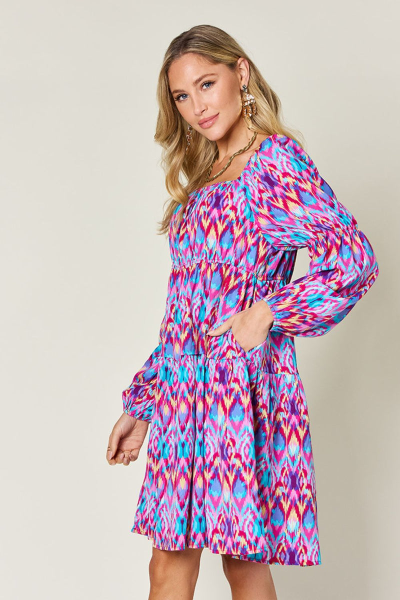 Juliette Full Size Printed Long Sleeve Dress