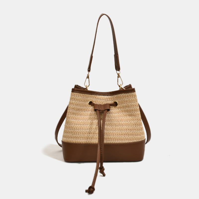 Noa Straw Braided Shoulder Bag