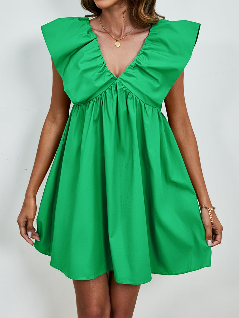 Felicia V-Neck Cap Sleeve Dress