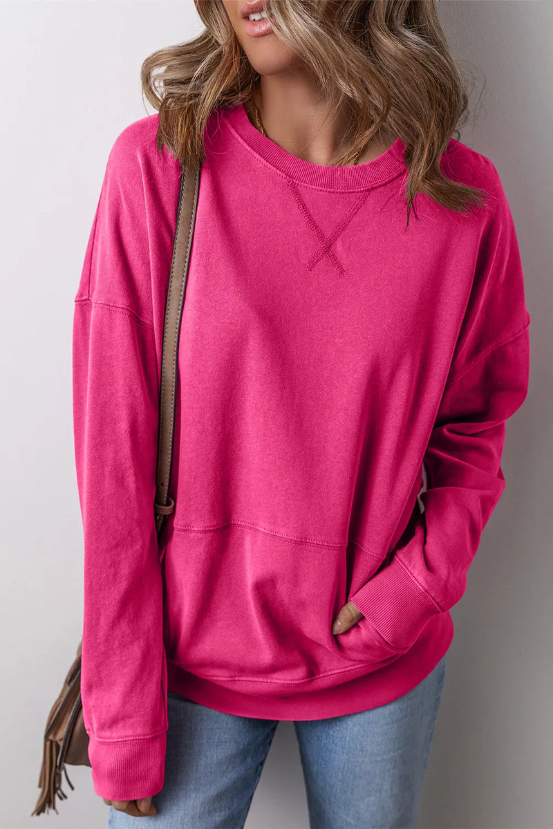 Marissa Round Neck Long Sleeve Sweatshirt