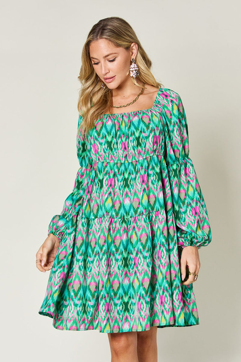 Juliette Full Size Printed Long Sleeve Dress