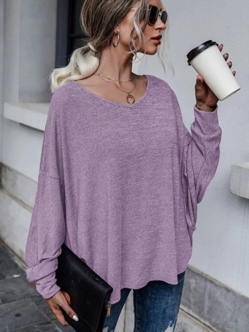 Charlie Full Size Double Tie Drop Shoulder Long Sleeve T-Shirt